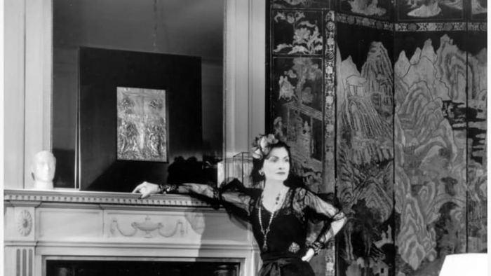 Chanel in her suite at the Ritz hotel in Paris, 1937