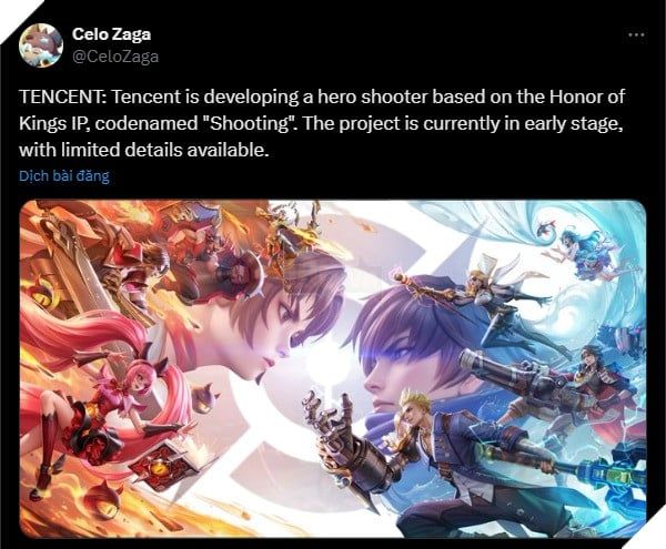 Tencent tiếp tục tiến lên với một dự án game bắn súng hoàn toàn mới mẻ
