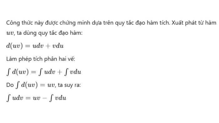Phương pháp chứng minh công thức nguyên hàm