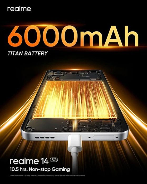 Điện thoại được trang bị viên pin 6000 mAh ấn tượng