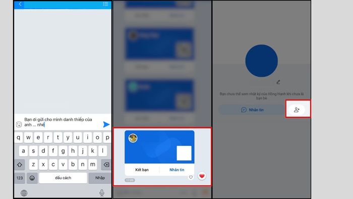 Hướng dẫn cách thêm bạn trên Zalo không cần số điện thoại bằng danh thiếp