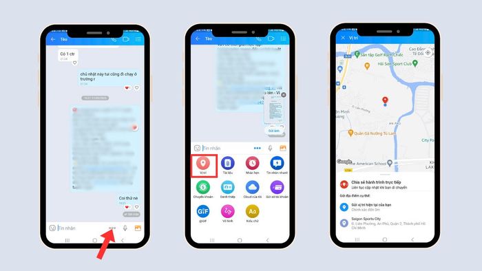 Hướng dẫn gửi định vị ảo trên Zalo cho iPhone - bước 2
