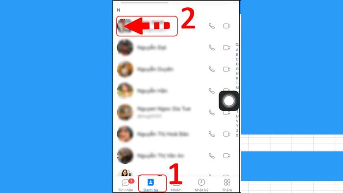Giải pháp khắc phục Zalo không thể kết bạn - Lọc lại danh sách bạn bè Zalo - bước 1