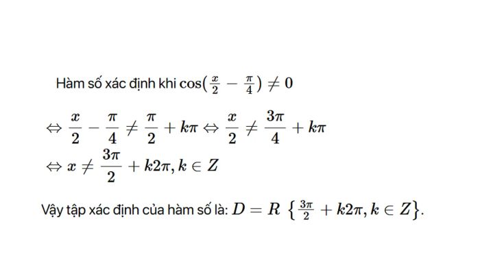 Tập xác định của hàm lượng giác