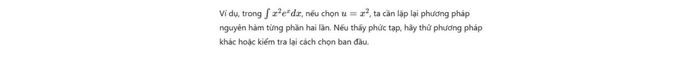 Lời khuyên khi giải bài tập nguyên hàm từng phần