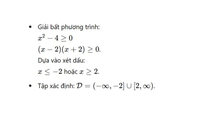 Phương pháp tìm tập xác định của hàm chứa căn bậc hai