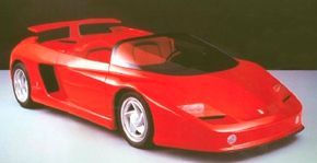 Side view of the 1989 Ferrari Mythos concept car