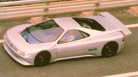 Side view of the 1988 Peugeot Oxia concept car