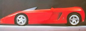 Side view of the 1989 Ferrari Mythos concept car
