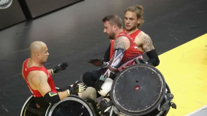 Athletes at the Invictus Games compete in wheelchair rugby