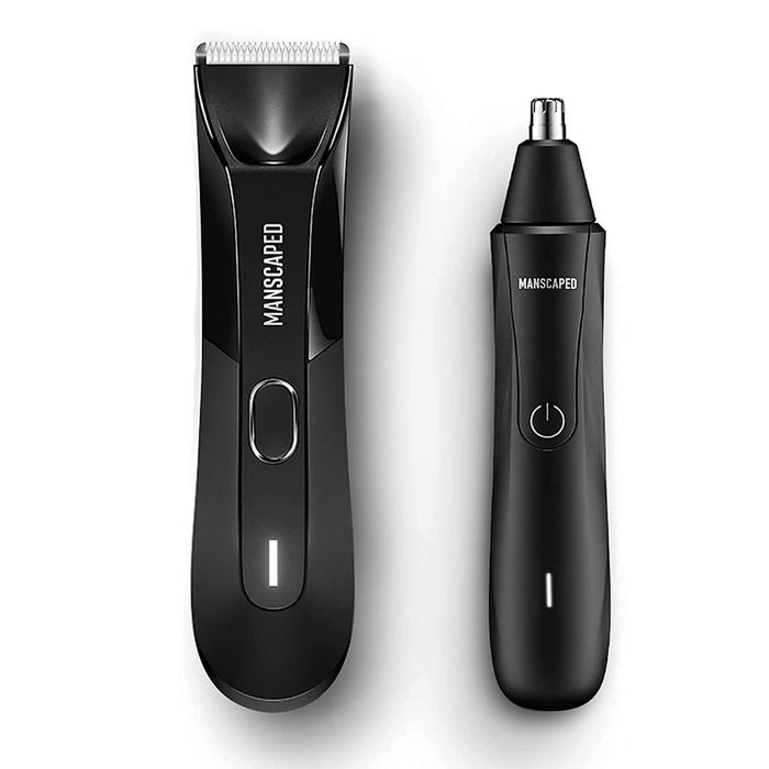 The Manscaped Perfect Duo grooming kit is shown.