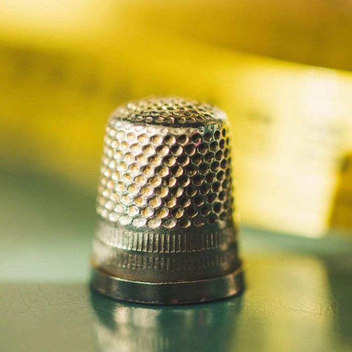 Close-up of a thimble