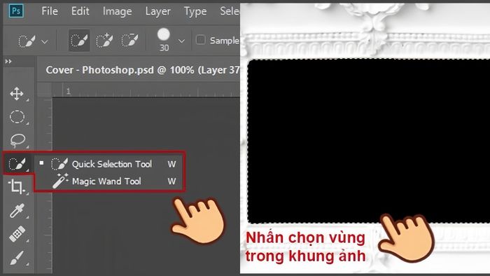 Hướng dẫn tạo Clipping Mask trong Photoshop bằng Magic Wand Tool - bước 2