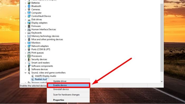 Cách bật micro trên Windows 10, bước 3 (Hình ảnh minh họa)