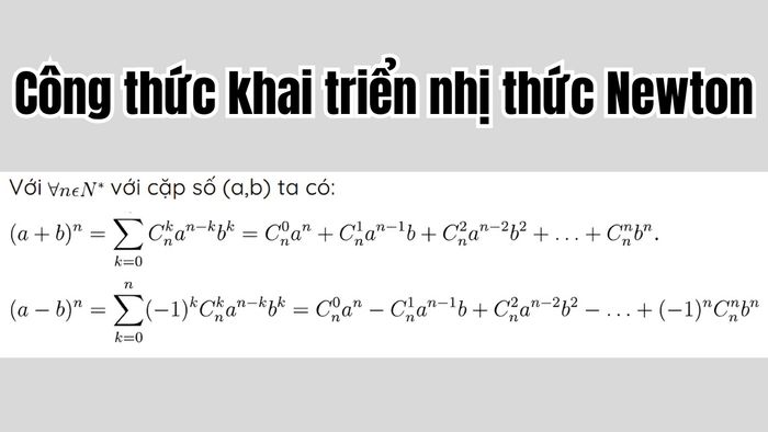 công thức khai triển nhị thức newton