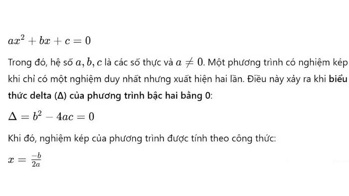 nghiệm kép là gì