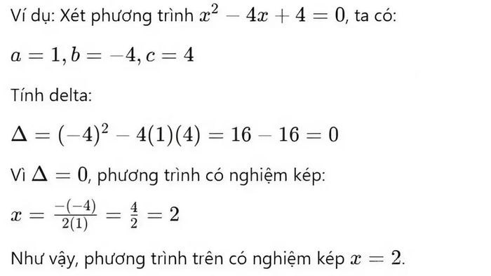 nghiệm kép là mấy nghiệm