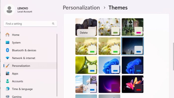 Cách gỡ cài đặt theme Windows 10 - bước thứ ba