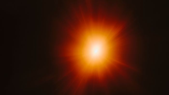 A glowing orb illuminating the darkness