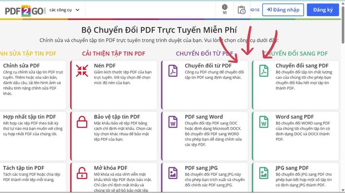 PDF2Go là gì và hướng dẫn chuyển đổi bước 2