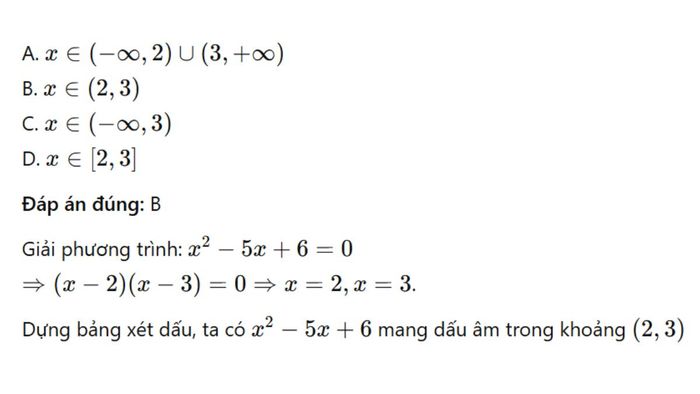 toán 10 dấu của tam thức bậc hai