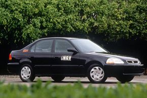 The Honda Civic GX is a natural-gas-powered vehicle that operates on compressed natural gas.
