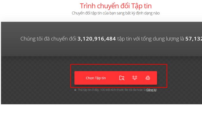 Bước đầu tiên trong quy trình chuyển đổi đuôi docx sang doc trực tuyến