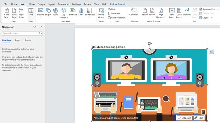 Lỗi mất hình ảnh và đồ họa khi chuyển đổi đuôi file docx sang file doc