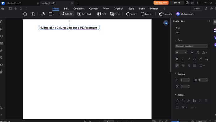 Hướng dẫn sử dụng ứng dụng PDFelement - Bước 2