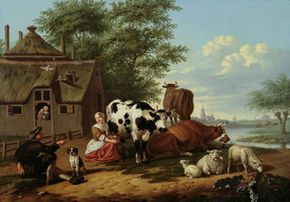 artistic depiction of tamed animals