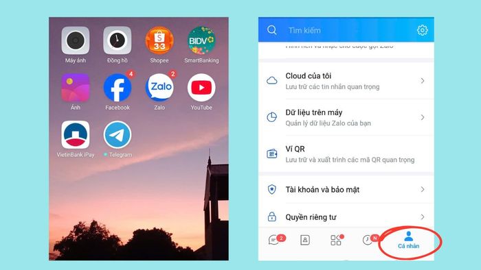 Hướng dẫn cách xác thực Biometric Zalo - Bước đầu tiên