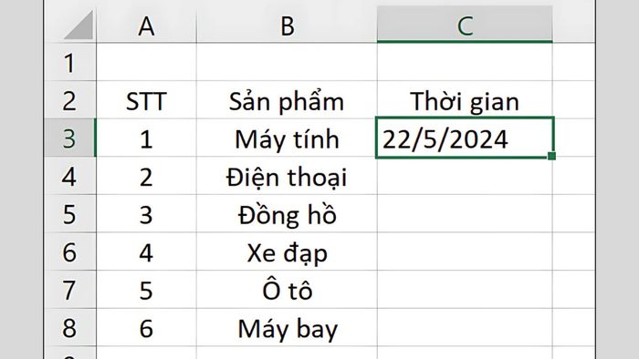 Hướng dẫn tạo hàm tự động cập nhật ngày tháng và nhập thông tin thời gian trong Excel