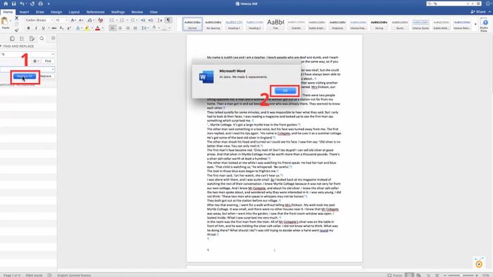 Xóa Section Break riêng lẻ trên Macbook bước 3 (Hình minh họa)