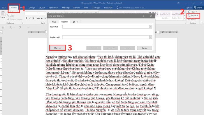Xóa toàn bộ Section Break trong Word bước 1 (Hình minh họa)