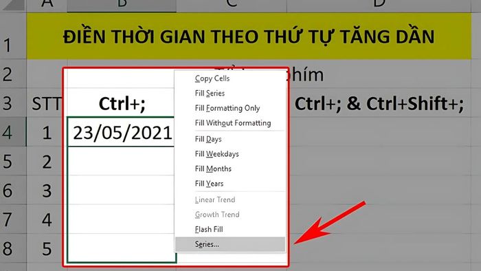 Hướng dẫn tạo hàm tự động cập nhật ngày tháng và tự động điền thời gian theo khoảng cách - Bước 1
