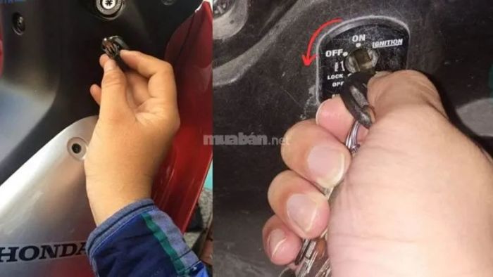 Vặn ngược chiều kim đồng hồ về phía trái