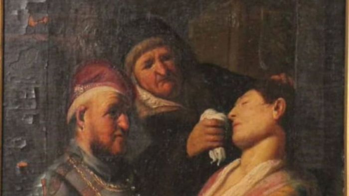 The Unconscious Patient (An Allegory of Smell), painted between 1624 and 1625 by Rembrandt van Rijn as part of his five-piece oil painting series The Senses.