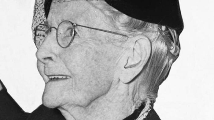 Anna Mary Moses in her later years as Grandma Moses.