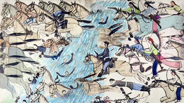 Battle of Little Bighorn, Montana, USA, June 25-26, 1876 (circa 1900)