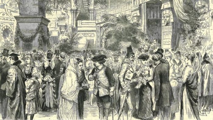 A depiction of the Vril-Ya Bazaar and Fête.