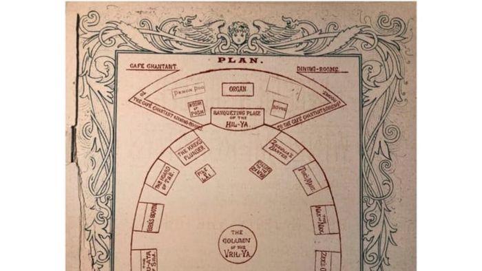 The layout plan for the Vril-Ya Bazaar.