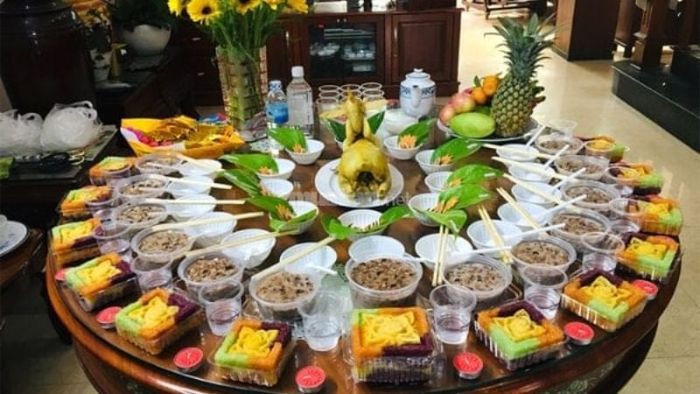 Lễ vật cúng mụ dành cho bé trai.