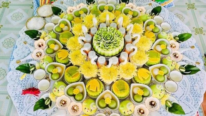 Lễ vật cúng mụ dành cho bé trai.