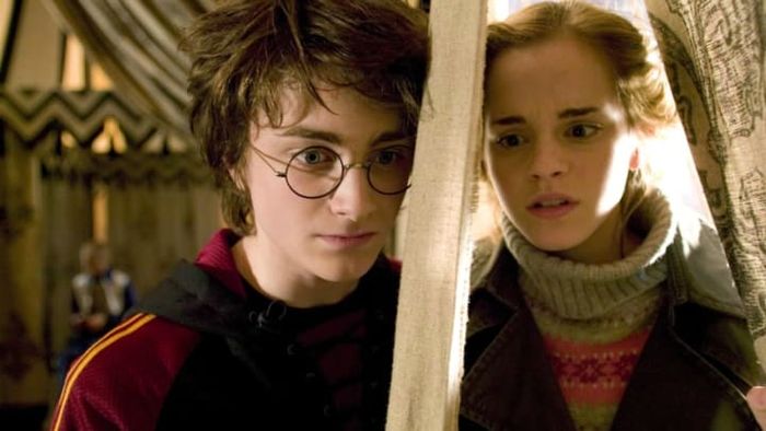Daniel Radcliffe and Emma Watson featured in *Harry Potter and the Goblet of Fire* (2005).