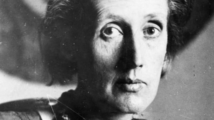 A photograph of Virginia Woolf from 1929.
