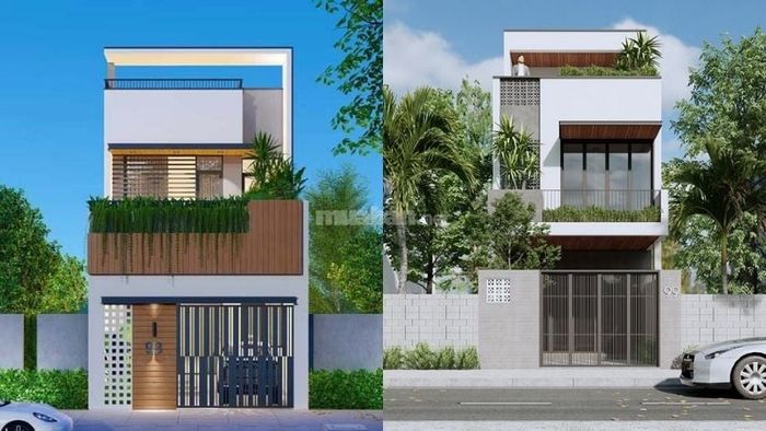 Mẫu nhà 1 trệt 1 lầu 5x15 kết hợp sân vườn