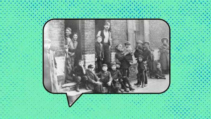 Inhabitants of London’s East End around the year 1900.