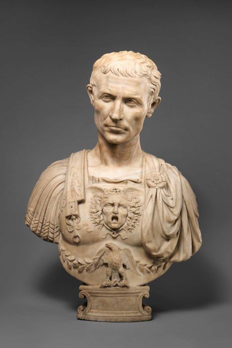 A sculpted bust of Julius Caesar, created by Andrea di Pietro di Marco Ferrucci between 1512 and 1514