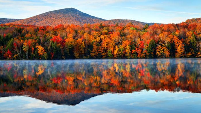 The fall season near Killington, Vermont.