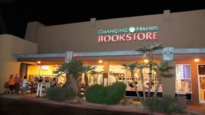 A view of the exterior of Changing Hands Bookstore